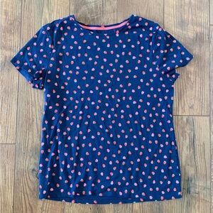 Short Sleeve Classic Tee- Blue with Strawberries on it Croft and Barrow, Small
